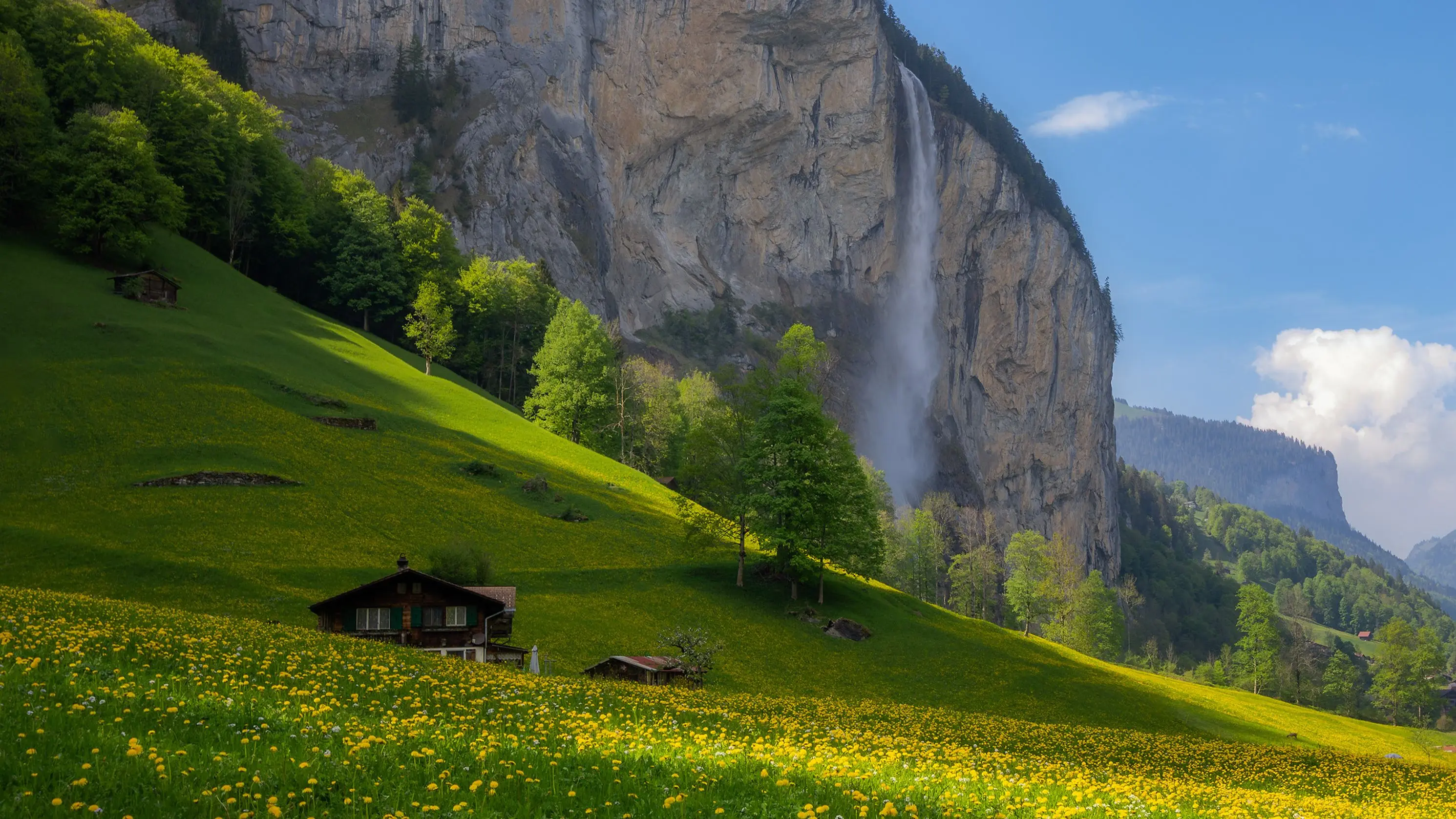 Lauterbrunnen Valley with Staubbach Falls