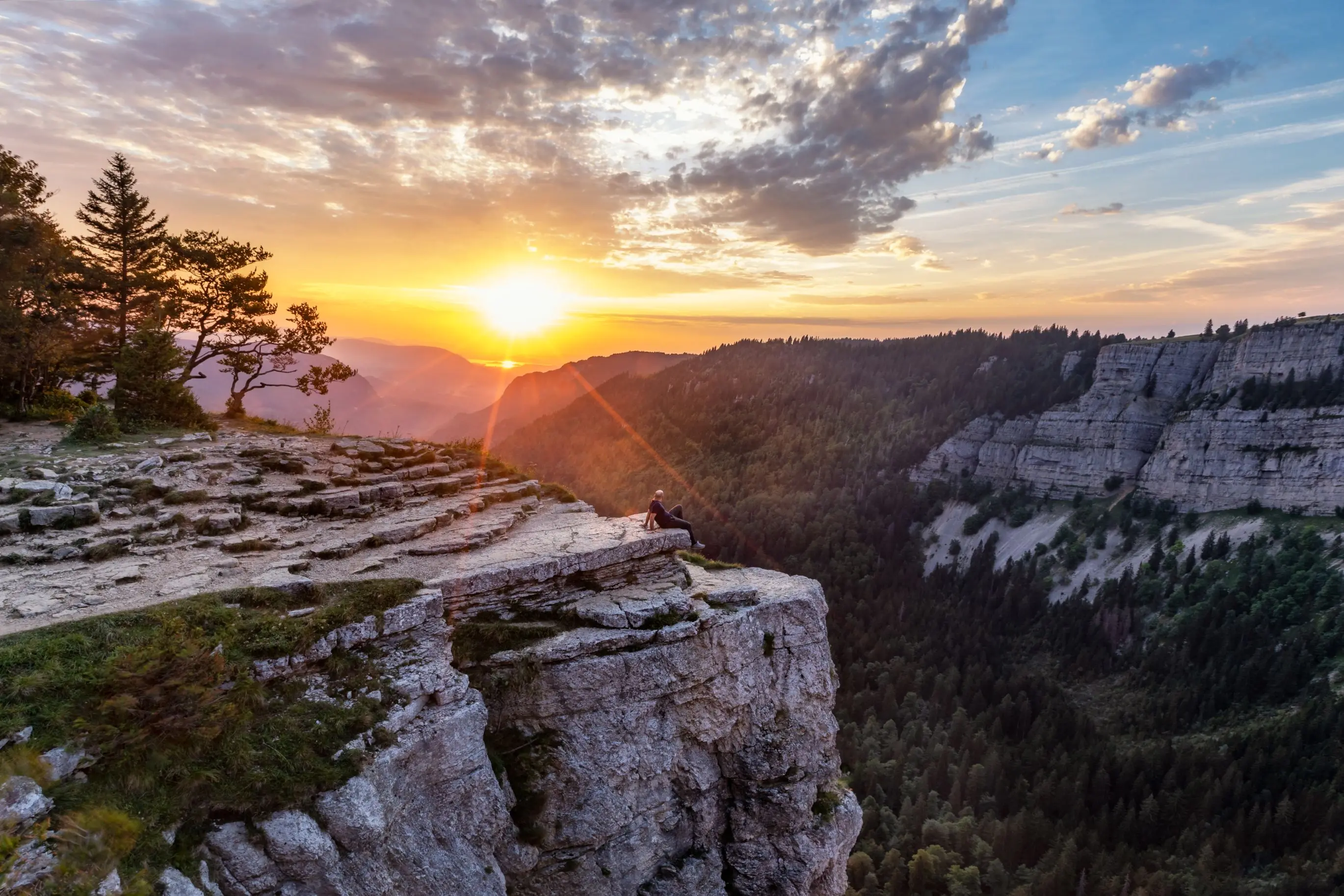 Sunset at Creux du Van, Switzerland